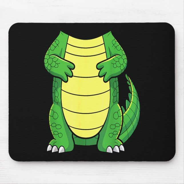 Crocodile Body Shirt Adult Kids Men Women Alligato Mouse Mat (Front)
