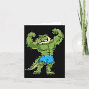 Crocodile Bodybuilder Bodybuilding Sports Card