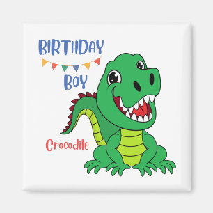 Crocodile boy birthday, Toddler Birthday Magnet