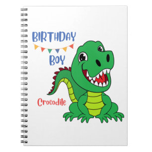 Crocodile boy birthday, Toddler Birthday Notebook