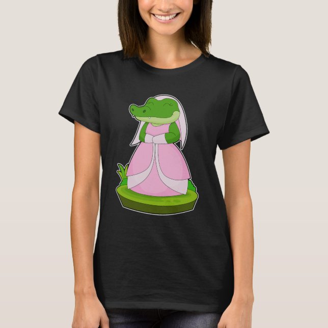 Crocodile Bride Veil Wedding  T-Shirt (Front)