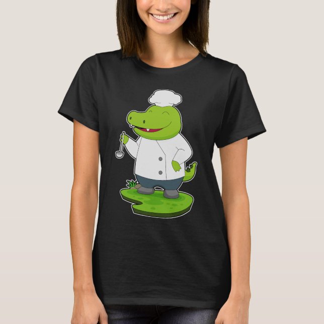 Crocodile Chef Cooking spoon T-Shirt (Front)