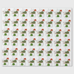 Crocodile Christmas  Wrapping Paper