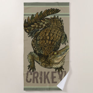 Crocodile Crikey! Beach Towel