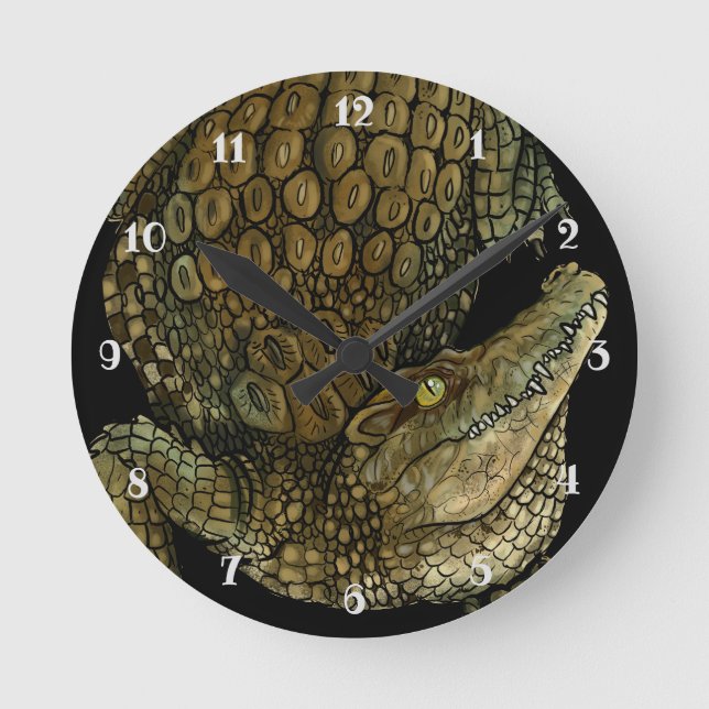 Crocodile Crikey!   Round Clock (Front)