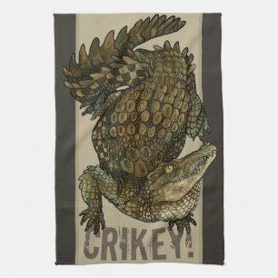 Crocodile Crikey! Tea Towel