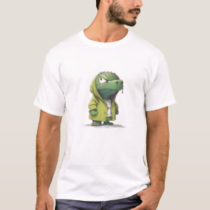 Crocodile Cute Adorable Humourous Illustration T-Shirt