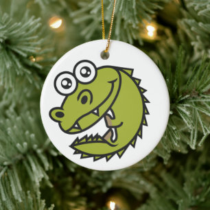 Crocodile Cute Baby Croc Ceramic Tree Decoration