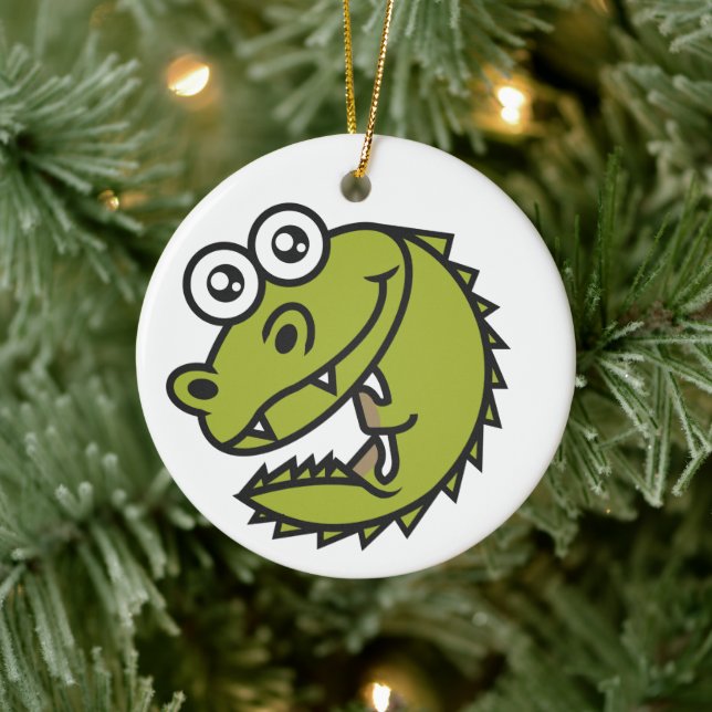 Crocodile Cute Baby Croc Ceramic Tree Decoration (Tree)