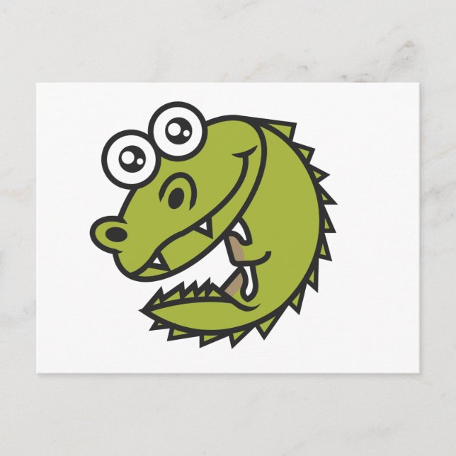 Crocodile Cute Baby Croc Postcard (Front)