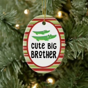 Crocodile cute big brother Christmas Ceramic Tree Decoration