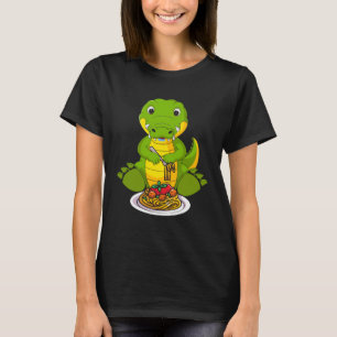 Crocodile eat pasta  food Italian T-Shirt