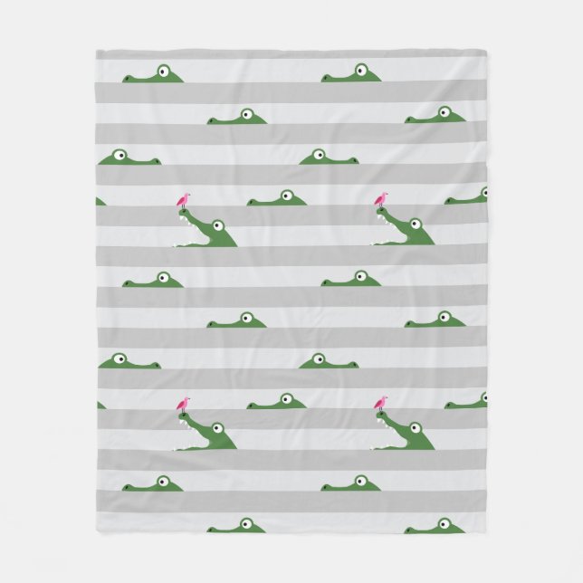 Crocodile Fleece Blanket (Front)