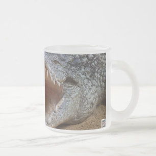 Crocodile Frosted Glass Coffee Mug