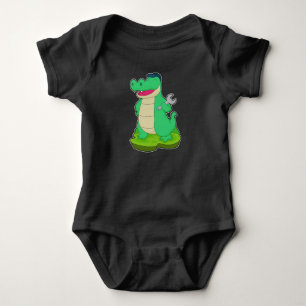 Crocodile Handyman Wrench Baby Bodysuit