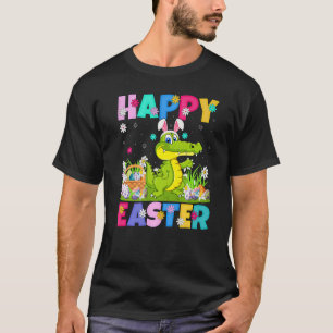 Crocodile Happy Easter Bunny Crocodile Easter Sun T-Shirt