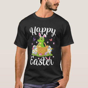 Crocodile Happy Easter Egg Hunt Bunny Ear Crocodil T-Shirt