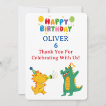 Crocodile & Hippo Thank You Card - Fun