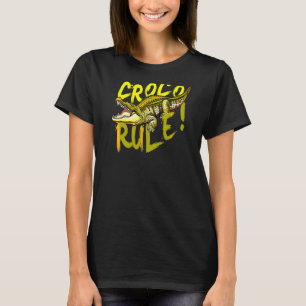 Crocodile I Croco Rule I Aligator Predator Reptile T-Shirt