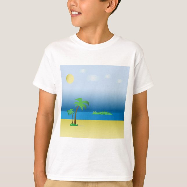 Crocodile in ocean T-Shirt (Front)