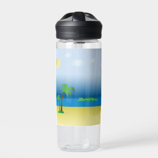 Crocodile in ocean water bottle