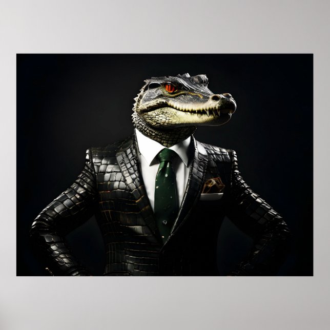 Crocodile in suit poster (Front)