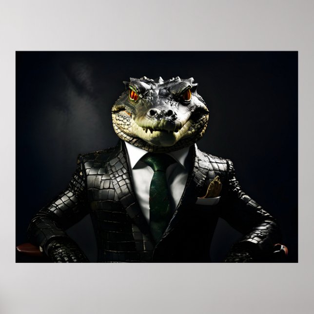 Crocodile in suit poster (Front)