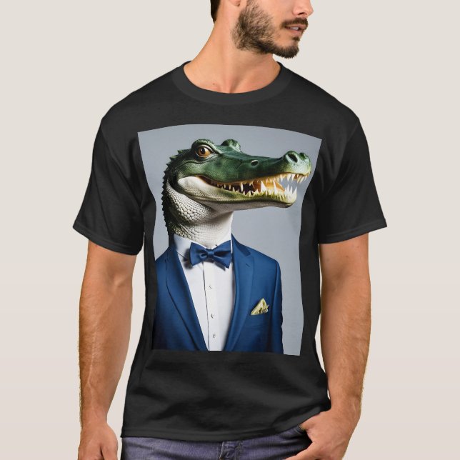 Crocodile in suit T-Shirt (Front)