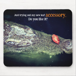 Crocodile in water mouse mat