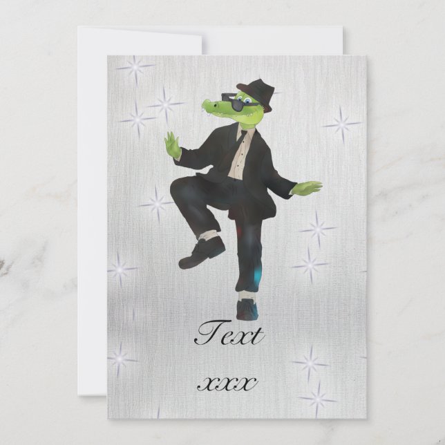 Crocodile Invitation (Front)