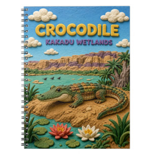 Crocodile Kakadu Wetlands Modern KlayKoo Notebook