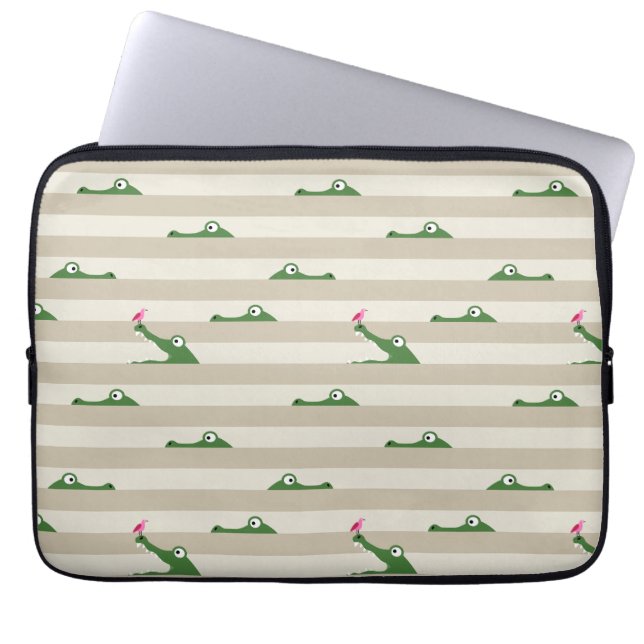 Crocodile Laptop Sleeve (Front)