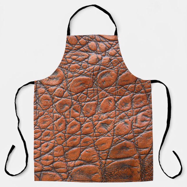 crocodile leather fake look apron (Front)