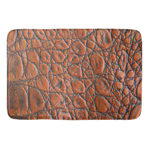 crocodile leather fake look bath mat