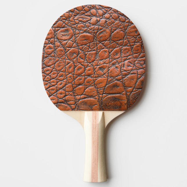 crocodile leather fake look ping pong paddle (Front)