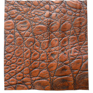 crocodile leather fake look shower curtain