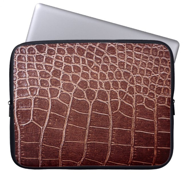 Crocodile leather patternabstract,alligator,animal laptop sleeve (Front)