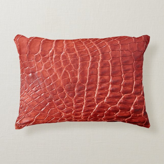 Crocodile leather texture decorative cushion (Front)