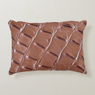 Crocodile leather textured backgroundabstract, ani decorative cushion