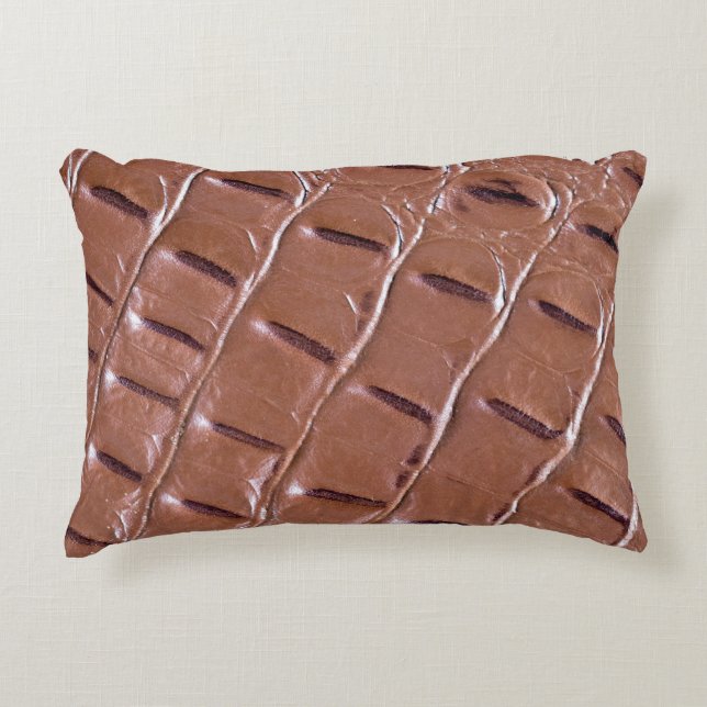 Crocodile leather textured backgroundabstract, ani decorative cushion (Front)