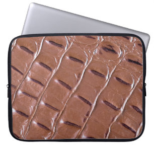 Crocodile leather textured backgroundabstract, ani laptop sleeve