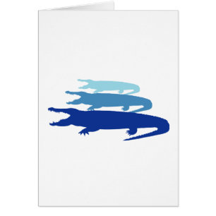 Crocodile Lined Up (Blue)
