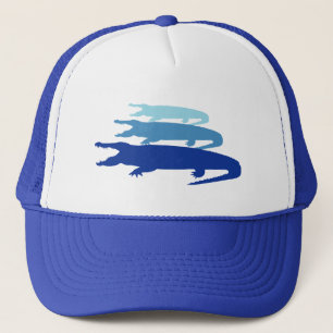 Crocodile Lined Up (Blue) Trucker Hat