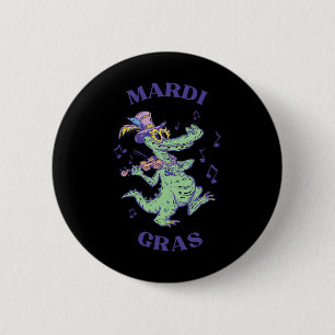 Crocodile Mardi Grawr Costume Mardi Gras Gator Men 6 Cm Round Badge