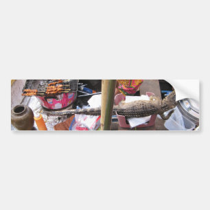 Crocodile Meat BBQ ... Thailand Street Food Bumper Sticker