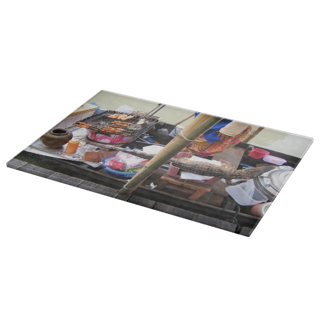 Crocodile Meat BBQ ... Thailand Street Food Cutting Board (Corner)