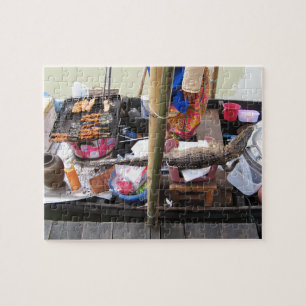 Crocodile Meat BBQ ... Thailand Street Food Jigsaw Puzzle