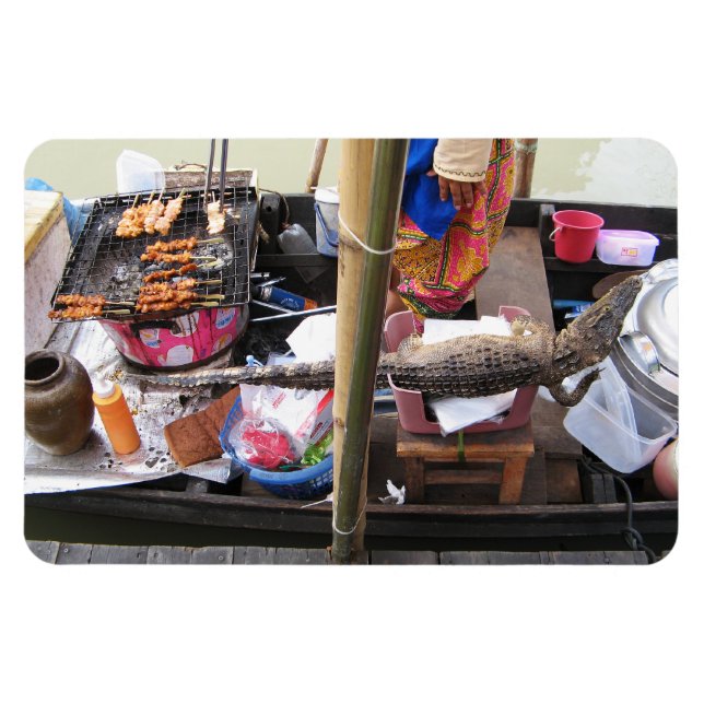 Crocodile Meat BBQ ... Thailand Street Food Magnet (Horizontal)