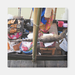 Crocodile Meat BBQ ... Thailand Street Food Magnet