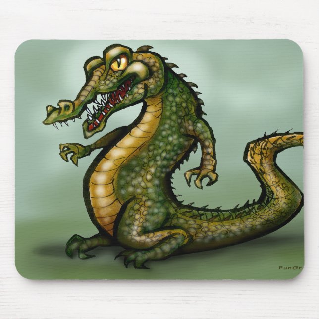 Crocodile Mouse Mat (Front)